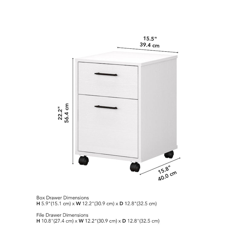 2 Drawer Mobile File Cabinet with Wheels for Home Office-3