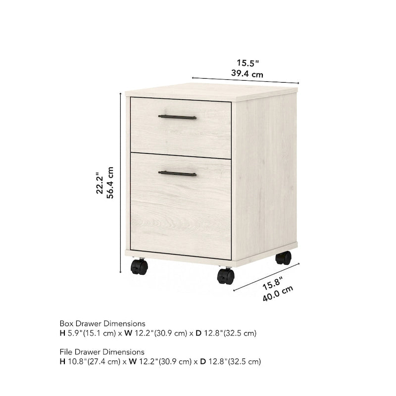 2 Drawer Mobile File Cabinet with Wheels for Home Office-8