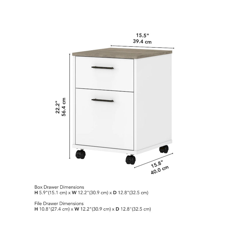 2 Drawer Mobile File Cabinet with Wheels for Home Office-22