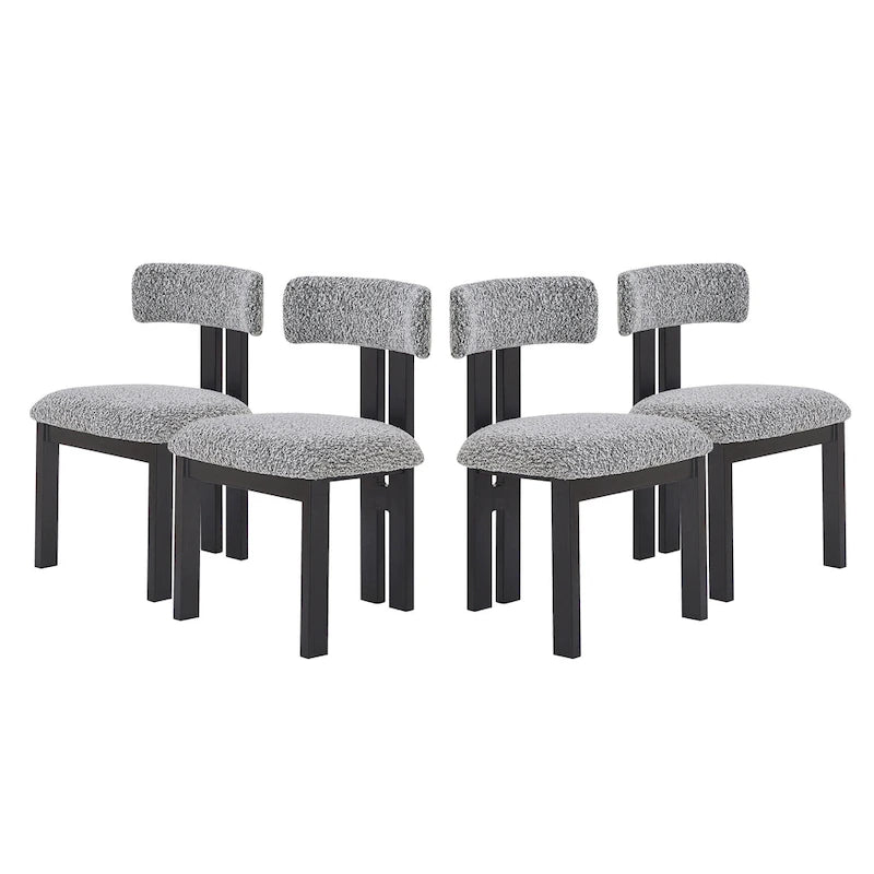 Astura Upholstered Dining Chairs, Iron Frame, Set of 4 by Christopher Knight Home-4