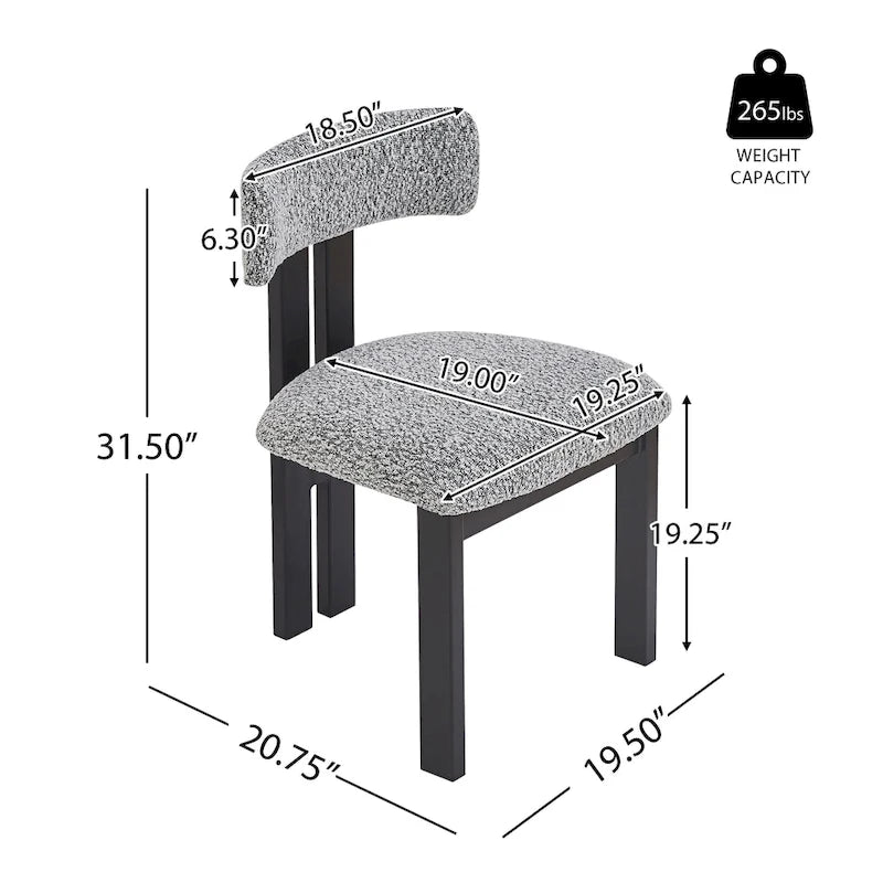 Astura Upholstered Dining Chairs, Iron Frame, Set of 4 by Christopher Knight Home-16