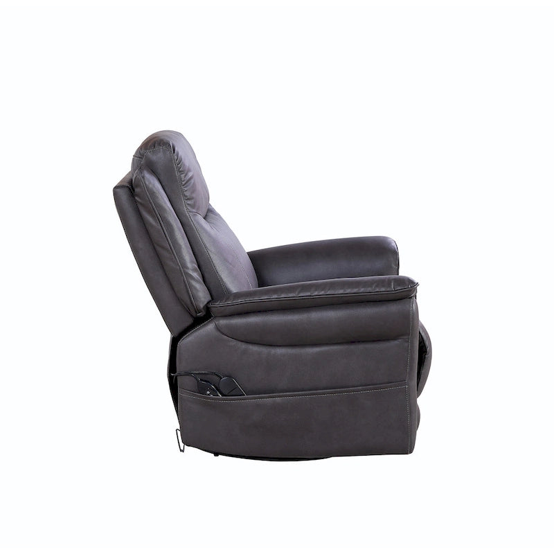 Christopher Knight Home - Harrison Soft Power Swivel Rocker Recliner with Heating & Massage, Pillow Top Arms, for Living Spaces-3