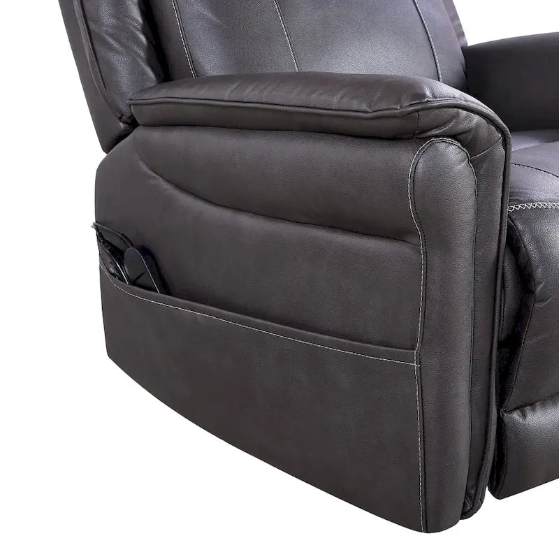 Christopher Knight Home - Harrison Soft Power Swivel Rocker Recliner with Heating & Massage, Pillow Top Arms, for Living Spaces-6