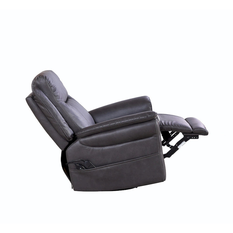 Christopher Knight Home - Harrison Soft Power Swivel Rocker Recliner with Heating & Massage, Pillow Top Arms, for Living Spaces-7
