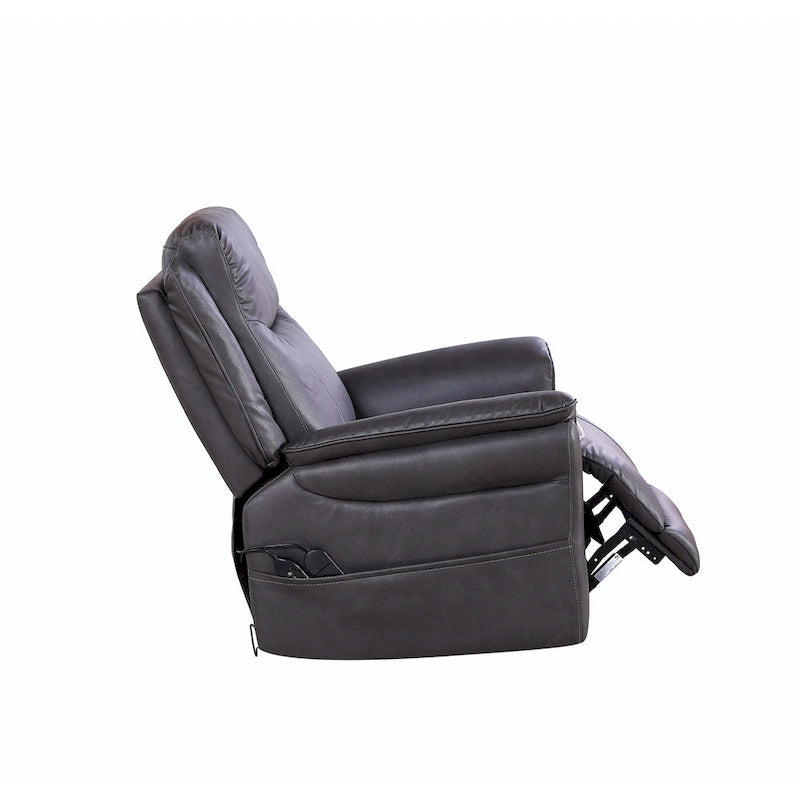 Christopher Knight Home - Harrison Soft Power Swivel Rocker Recliner with Heating & Massage, Pillow Top Arms, for Living Spaces-9