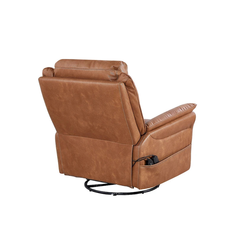 Christopher Knight Home - Harrison Soft Power Swivel Rocker Recliner with Heating & Massage, Pillow Top Arms, for Living Spaces-16