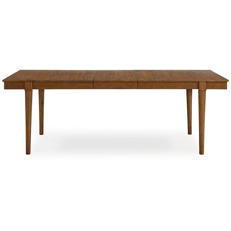 Jeyn Dining Table, Tapered Legs, Extendable 74-92 Inch Brown Hardwood
