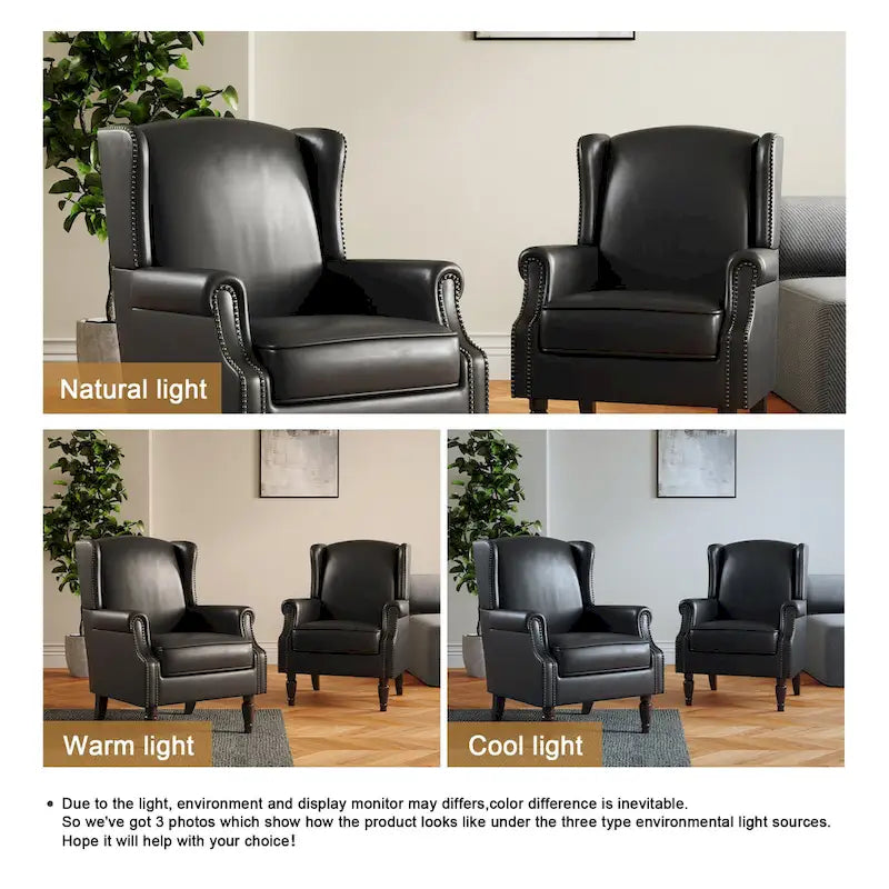 Set of 2 Patterned Upholstered Accent Chair for Living Room-18