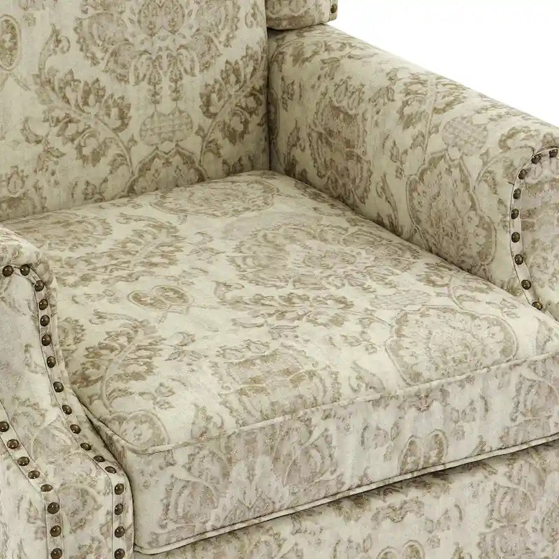 Set of 2 Patterned Upholstered Accent Chair for Living Room-26