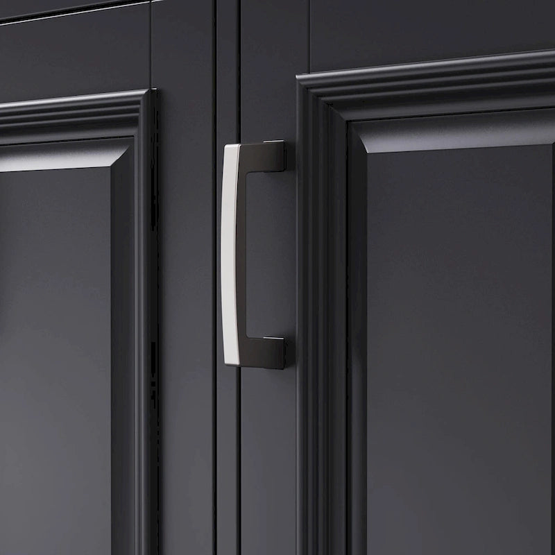 54 Large Kitchen Island with Rubber Wood Drop Leaf, Embossed Texture Rolling Kitchen Cart on 4 Wheels with 4 Doors & 3 Drawers-19