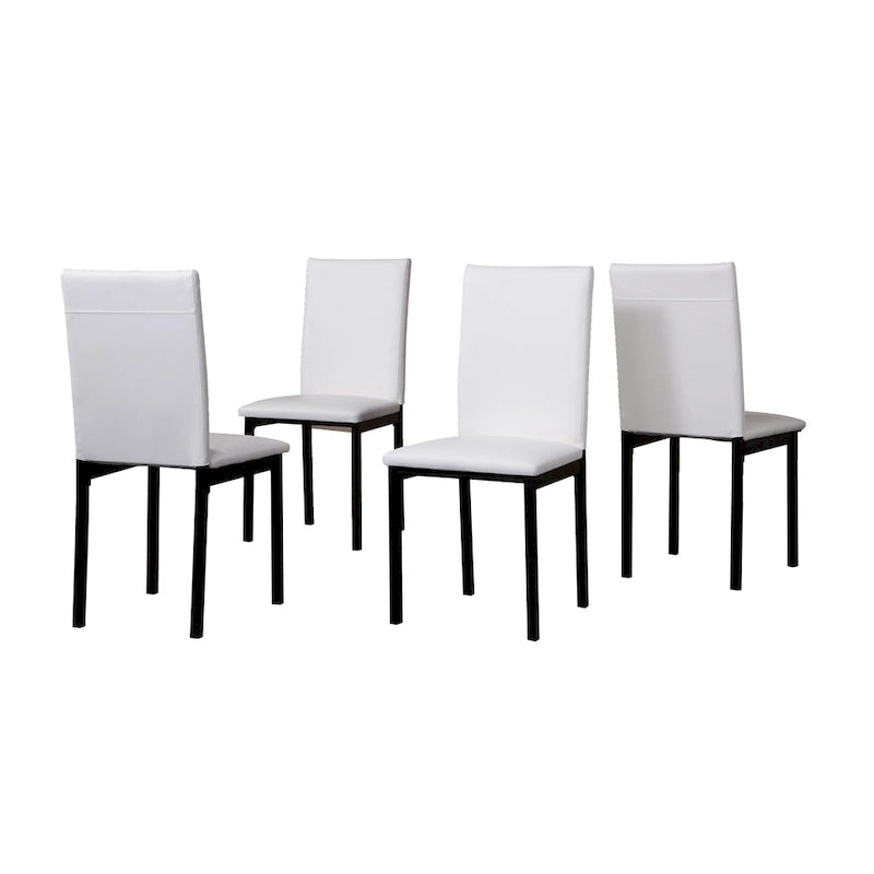 Modern 5-Piece Dining Set with Rectangular Table & 4 High Back Chairs-3