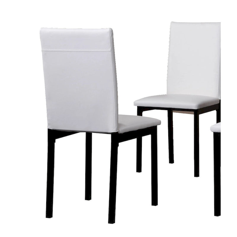 Modern 5-Piece Dining Set with Rectangular Table & 4 High Back Chairs-4