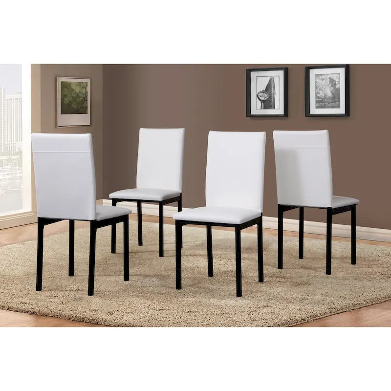 Modern 5-Piece Dining Set with Rectangular Table & 4 High Back Chairs-5