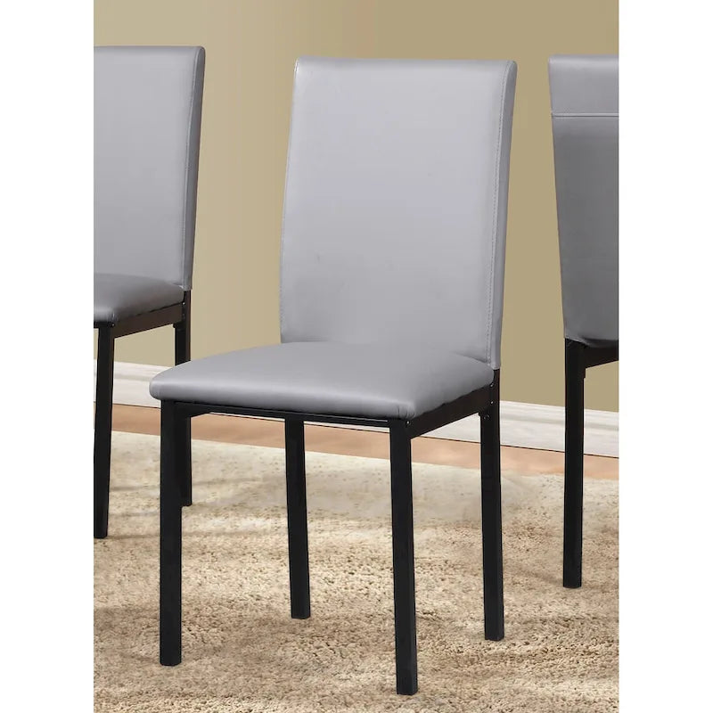 Modern 5-Piece Dining Set with Rectangular Table & 4 High Back Chairs-16