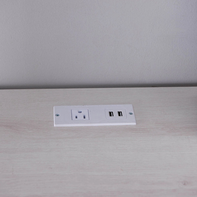 L-Shaped Computer Desk with Storage, Dark Grey/White Oak, Home Office-16