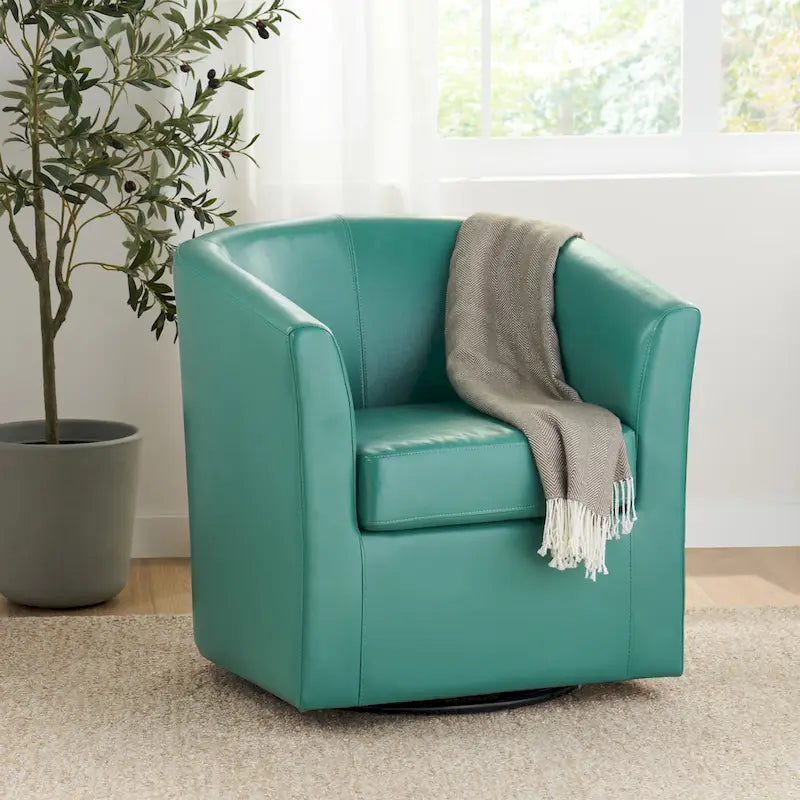Daymian Swivel Club Chair by Christopher Knight Home - 29.00 D x 30.20 W x 30.50 H-4