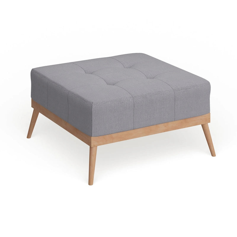 Christopher Knight Home Carson Lund Mid-century Tufted Fabric Square Ottoman Table-6