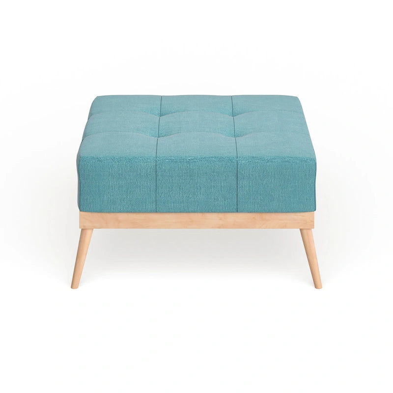 Christopher Knight Home Carson Lund Mid-century Tufted Fabric Square Ottoman Table-9