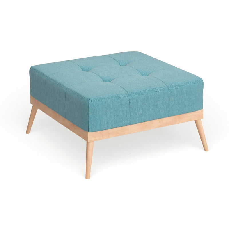 Christopher Knight Home Carson Lund Mid-century Tufted Fabric Square Ottoman Table-10