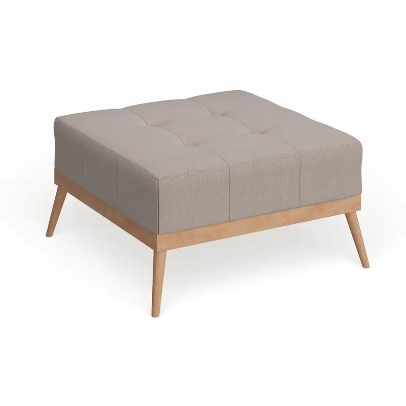 Christopher Knight Home Carson Lund Mid-century Tufted Fabric Square Ottoman Table-11