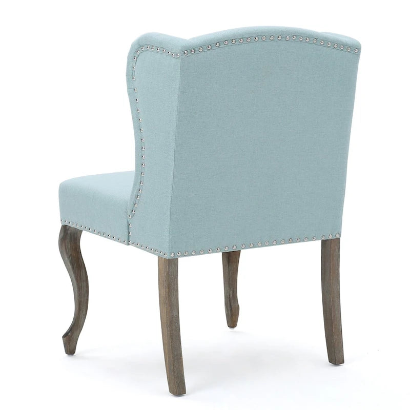 Niclas Wing Back Studded Fabric Accent Chairs (Set of 2) by Christopher Knight Home-8