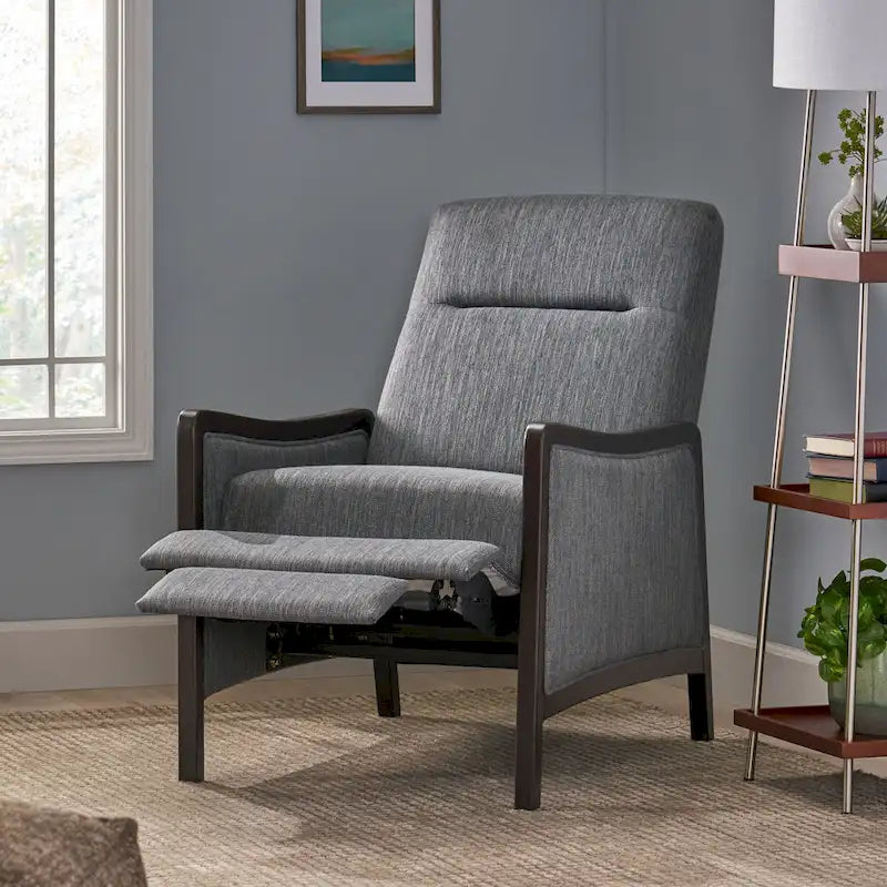 Veatch Contemporary Upholstered Pushback Recliner by Christopher Knight Home-22