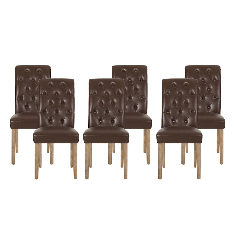 Aruda Upholstered Dining Chair (Set of 6) by Christopher Knight Home-34