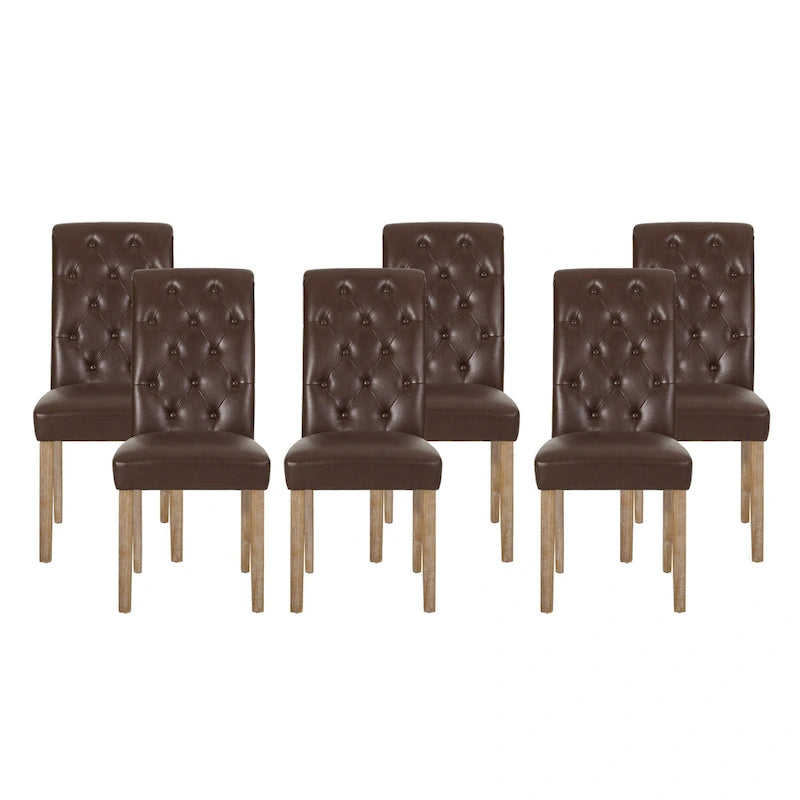 Aruda Upholstered Dining Chair (Set of 6) by Christopher Knight Home-11