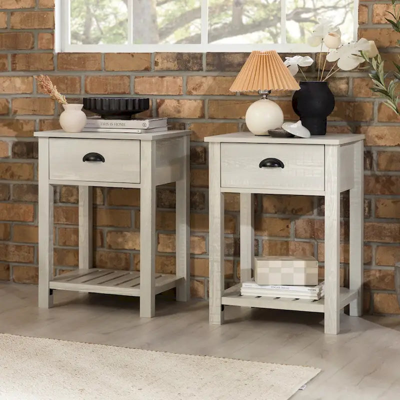 Middlebrook One-Drawer Farmhouse Nightstand, Set of 2-3