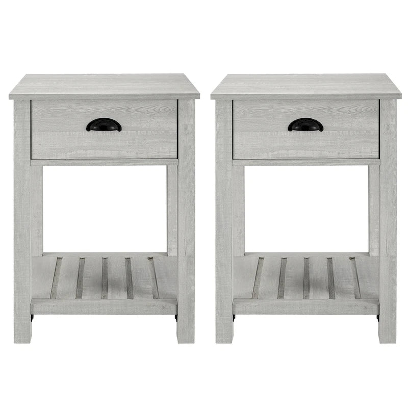 Middlebrook One-Drawer Farmhouse Nightstand, Set of 2-11