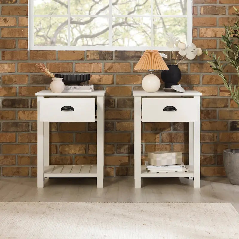 Middlebrook One-Drawer Farmhouse Nightstand, Set of 2-15