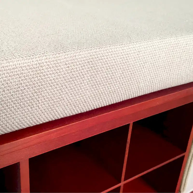 John Louis Home Solid Wood Entryway Bench with 8 Shoe Cubbies Mahogany-4