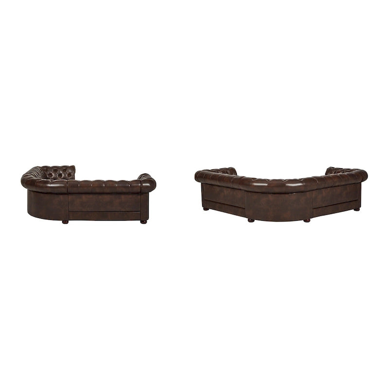 5-Seat L-Shaped Sectional Sofa with Button Tufting-12