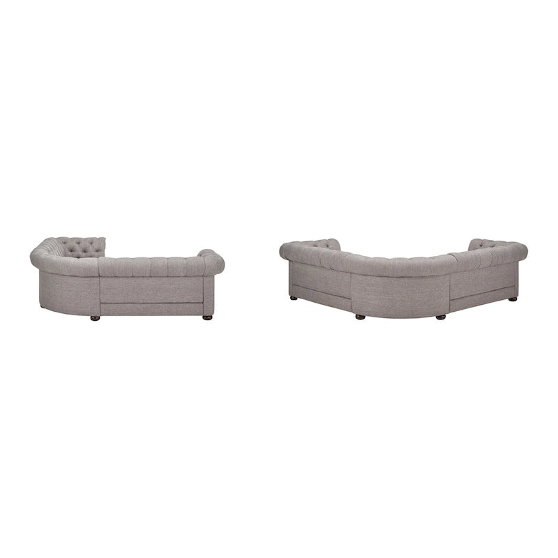 5-Seat L-Shaped Sectional Sofa with Button Tufting-14