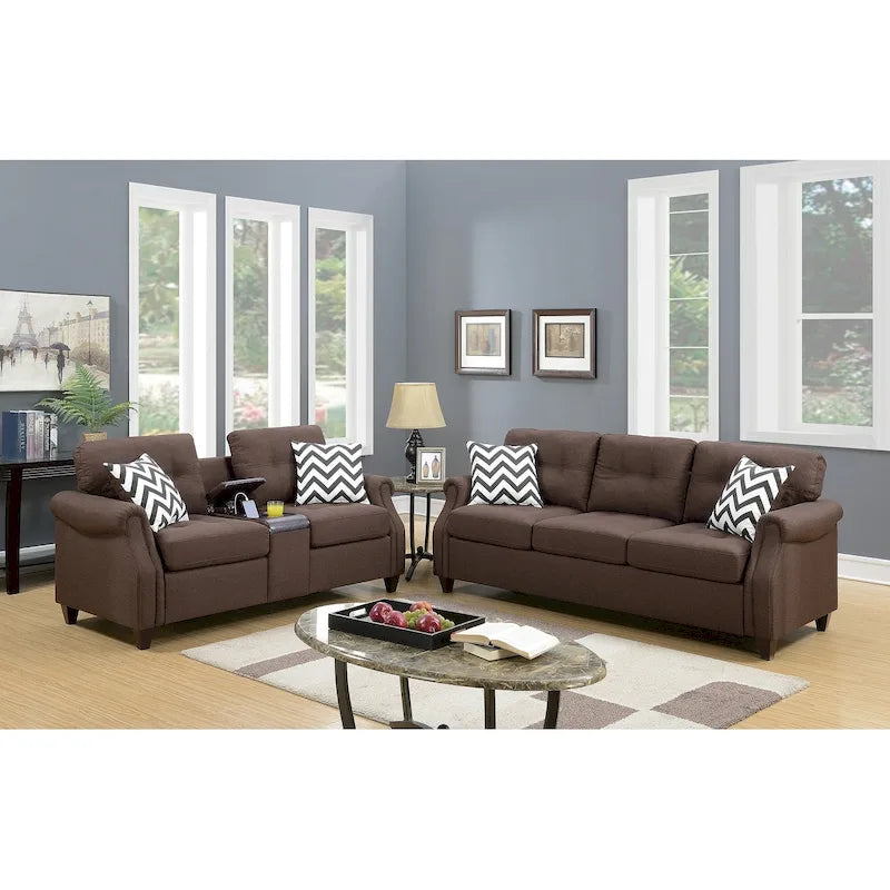 2 Piece Sofa Set With Accent Pillows-18