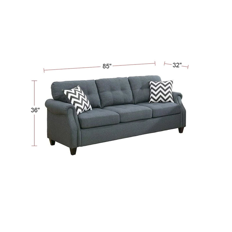 2 Piece Sofa Set With Accent Pillows-4