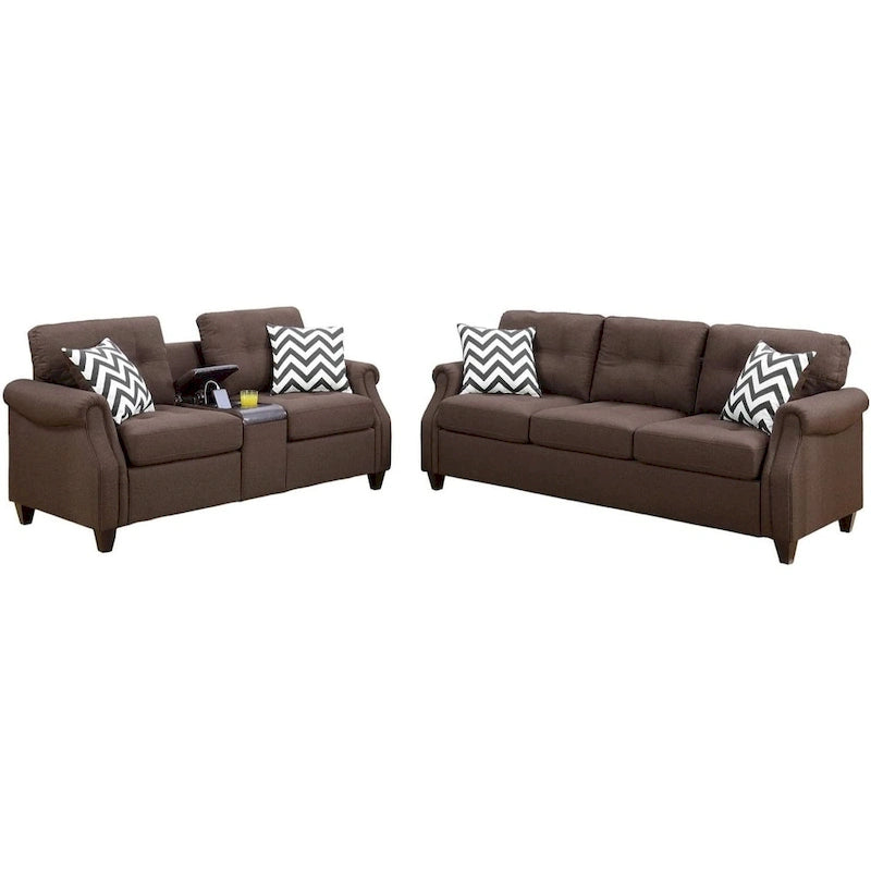 2 Piece Sofa Set With Accent Pillows-7