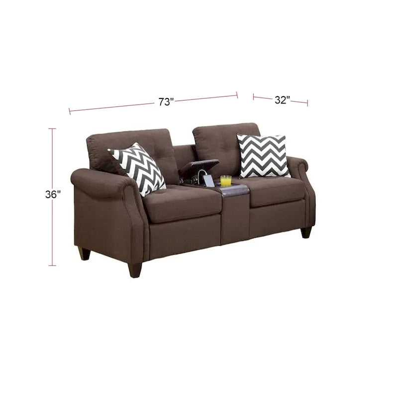 2 Piece Sofa Set With Accent Pillows-8