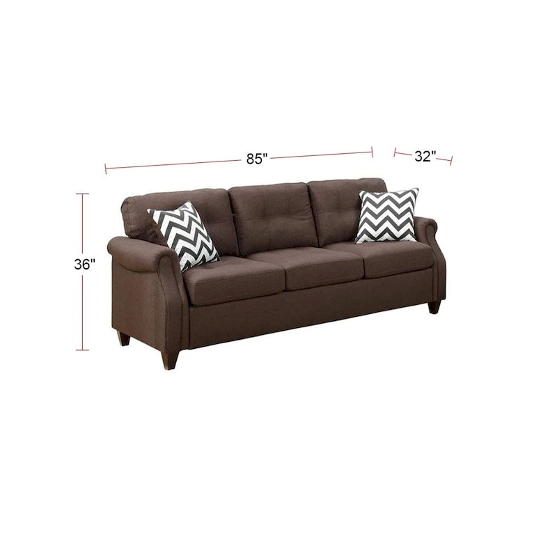 2 Piece Sofa Set With Accent Pillows-9