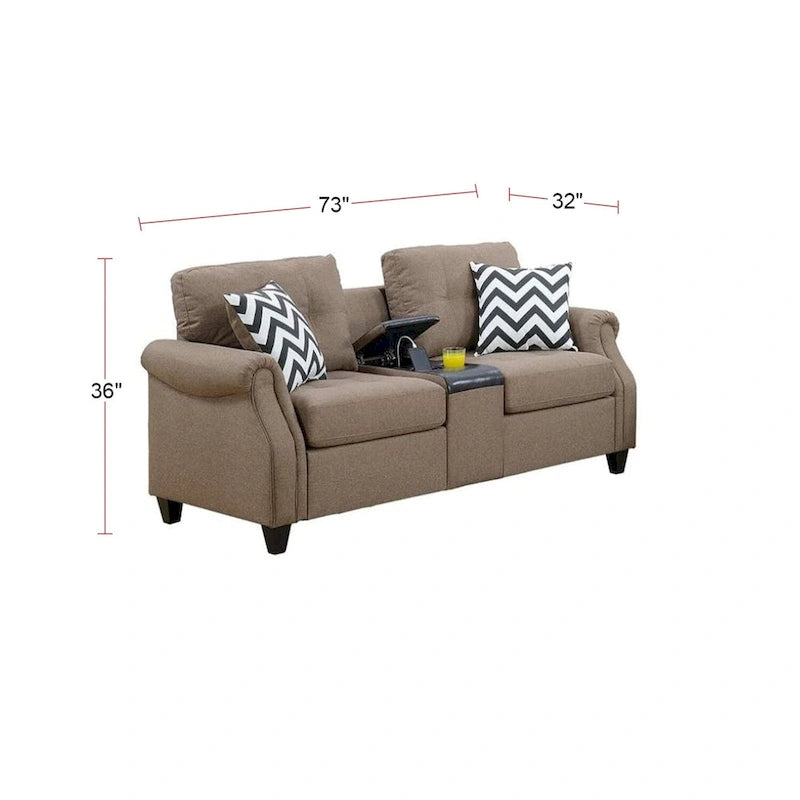 2 Piece Sofa Set With Accent Pillows-13