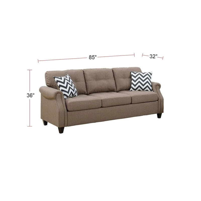 2 Piece Sofa Set With Accent Pillows-14