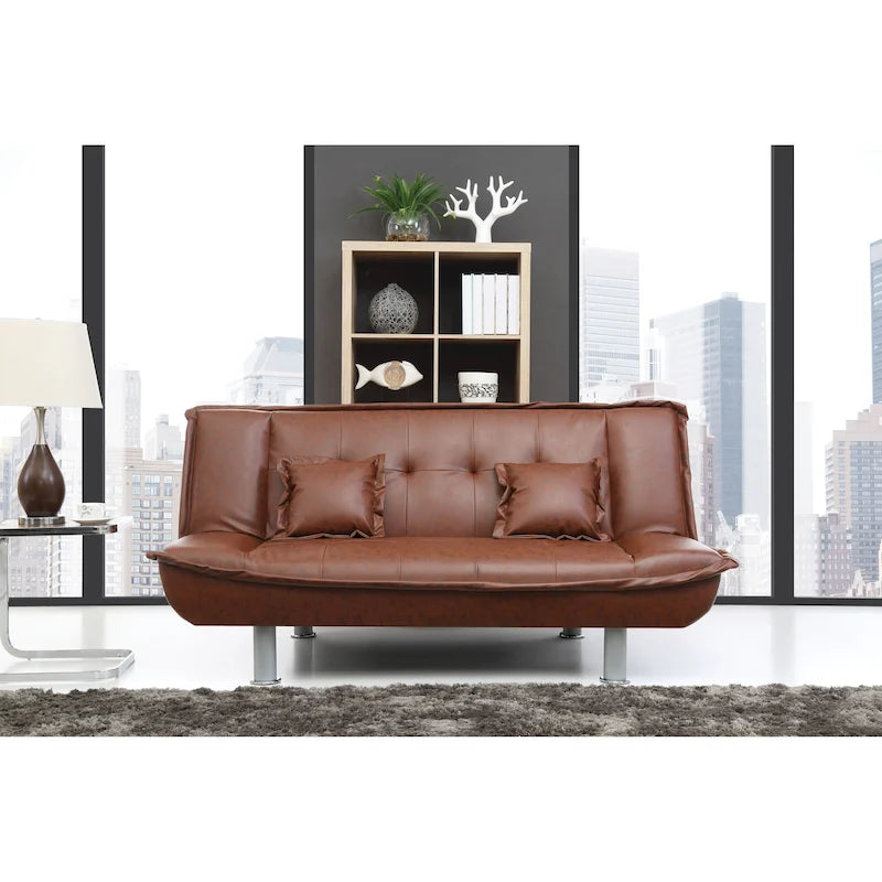 Lionel Faux Leather Sofa Bed-33