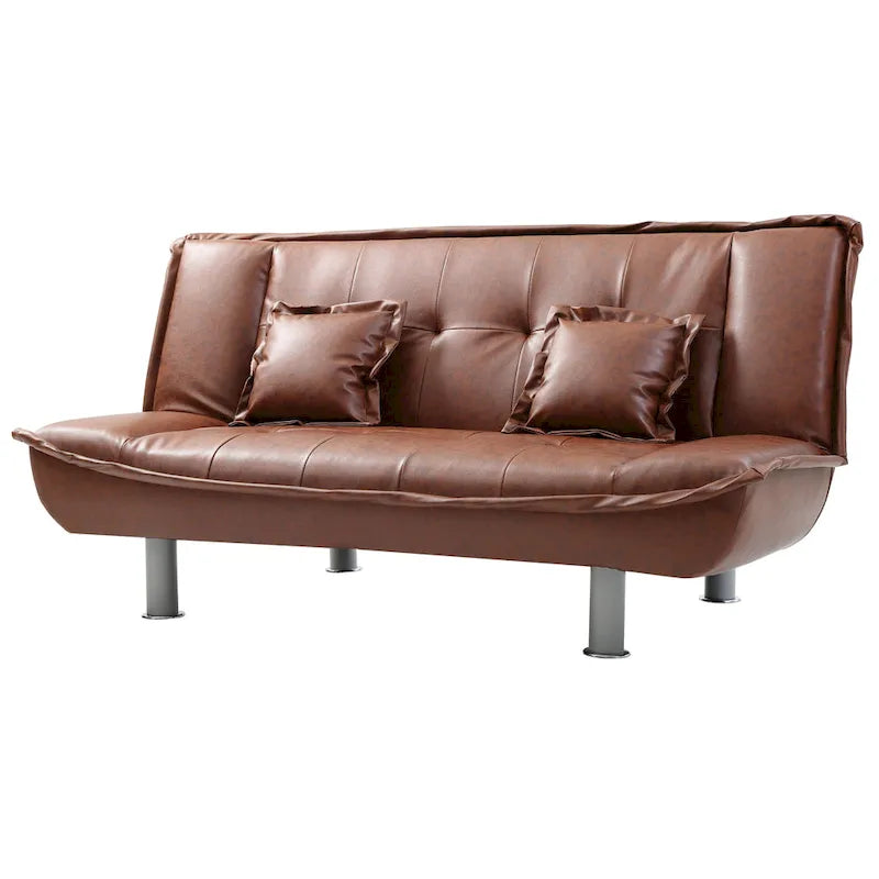 Lionel Faux Leather Sofa Bed-9