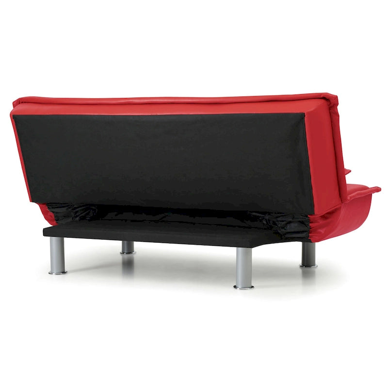 Lionel Faux Leather Sofa Bed-14