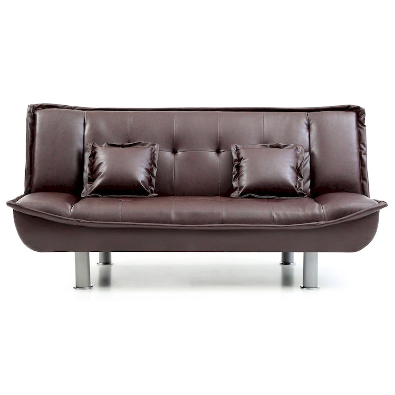 Lionel Faux Leather Sofa Bed-26