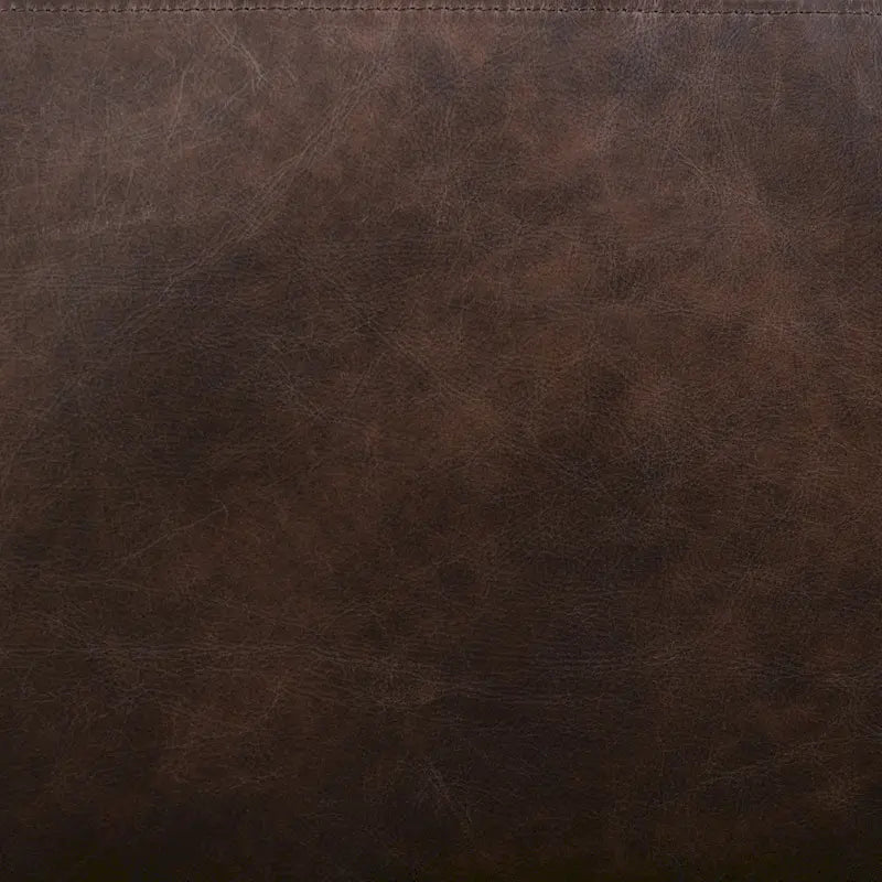 Tan Leather Ottoman - Square Footrest with Feather Padding-31