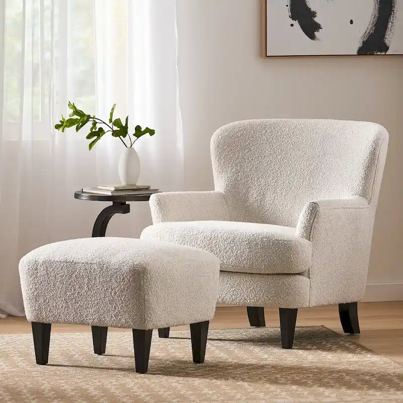 Hartshorn Upholstered Club Chair and Ottoman Set by Christopher Knight Home