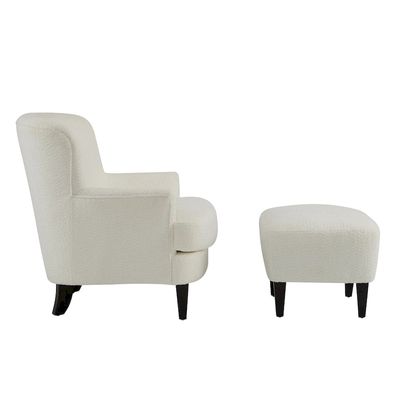 Hartshorn Upholstered Club Chair and Ottoman Set by Christopher Knight Home-7
