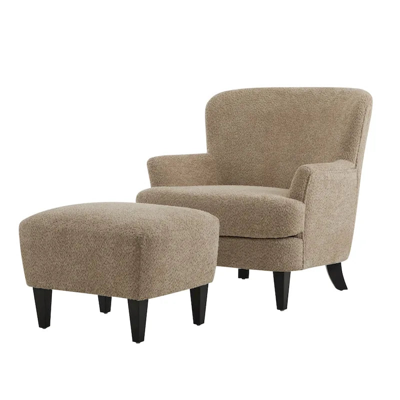 Hartshorn Upholstered Club Chair and Ottoman Set by Christopher Knight Home-21