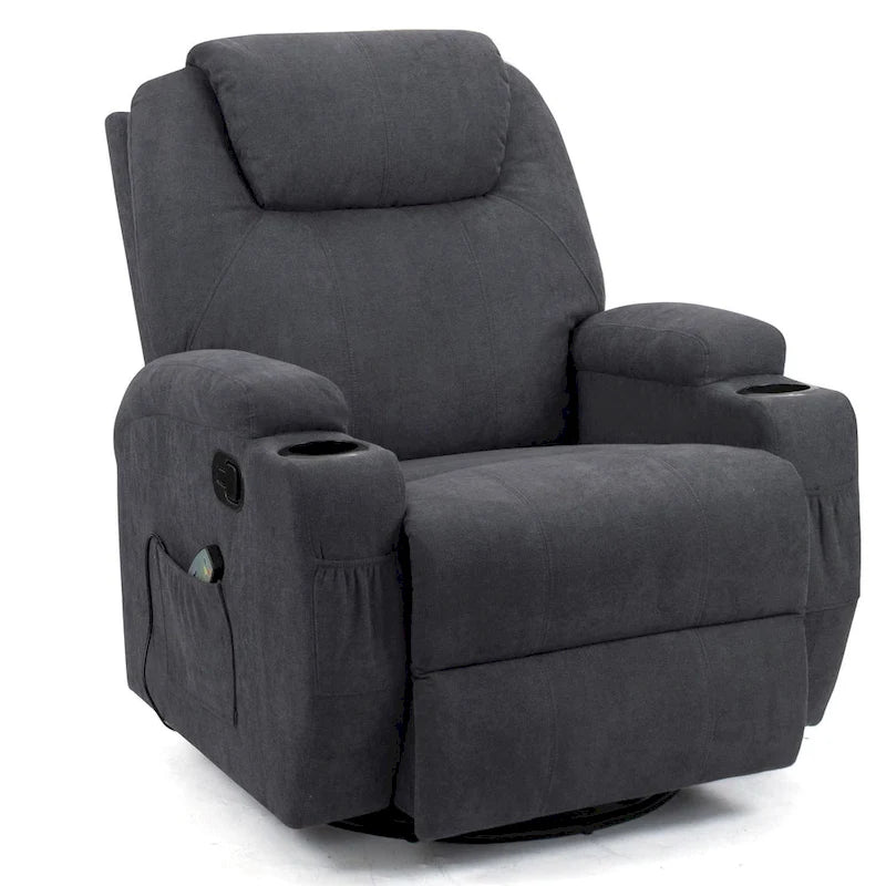 Homall Massage Recliner Chair Swivel Fabric Living Room Sofa